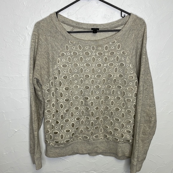 - J.Crew Eyelet Sweatshirt - Picture 5 of 7